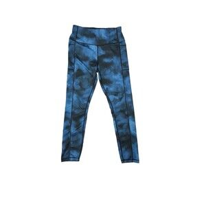 Athlux Leggings Womens Small 4-6 Stretch Athletic Moisture‎ Wicking Pull On Blue